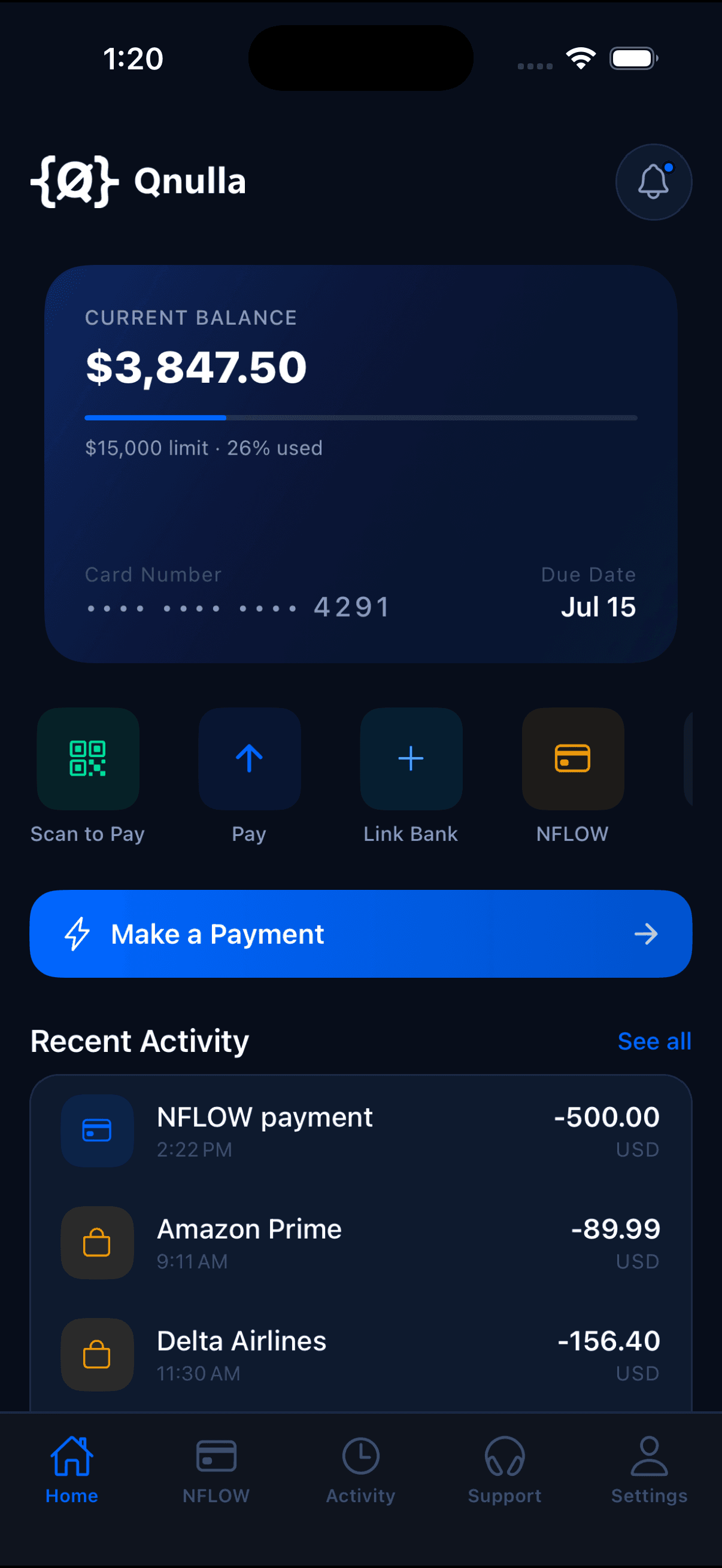 QNulla iOS app